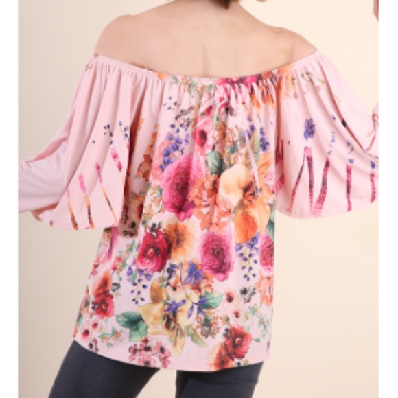 Floral Print Off-Shoulder Top                   2C - Picture 3 of 8